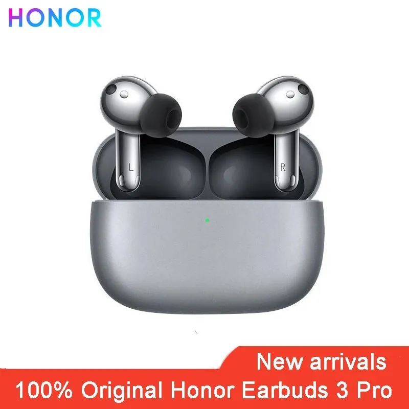 Earphones Honor Earbuds 3 Pro 46dB Adaptive ANC Noise Cancellation 5C Charging Wireless TWS Earphone Body Temperature Coaxial DualDriver