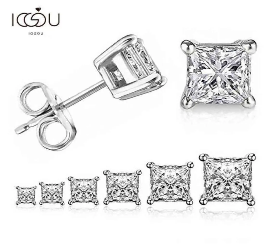 nxy earrings iogoupendientes de plata ley 925 para mujer aretes circonita cuadrada 4 garras joyera diamante nupcial ramsiso 1578952440