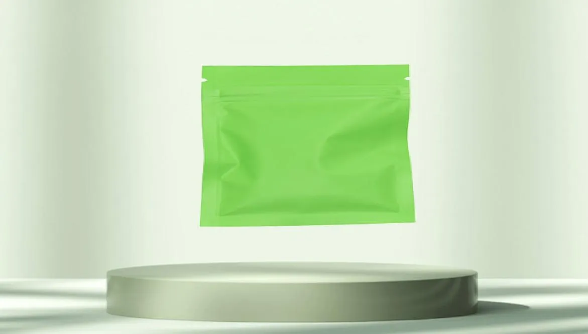 812 см матовый зеленый термосвариваемый пищевой пакет с застежкой-молнией, непроницаемый для запаха, майларовые мешочки, пакет для кофе на молнии, сумка из алюминиевой фольги с T7900610
