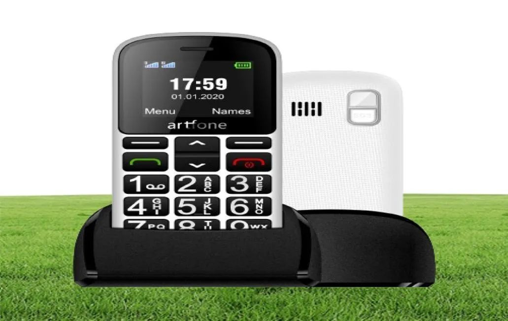 Artfone CS188 Grote Knop Mobiele Telefoon voor Ouderen Verbeterde GSM Mobiele Telefoon Met SOS Knop Sprekend Nummer 1400mAh Batterij1047454