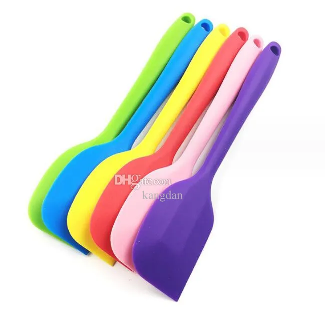 Set 3 Spatole In Silicone Resistenti Al Calore – Manico Lungo 28 Cm, Colori Nero, Rosso, Blu, Raschietti Antiaderenti Per Cucina