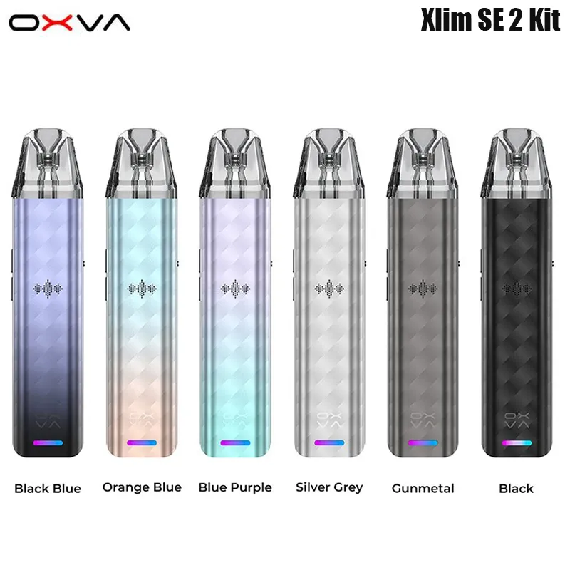 Oxva Xlim SE 2 Zestaw 30W Vape 1000MAH Bateria 2 ml górna wypełnienie V3 Xlim Podpłąd Waporyzator Elektroniczny papieros Authentic