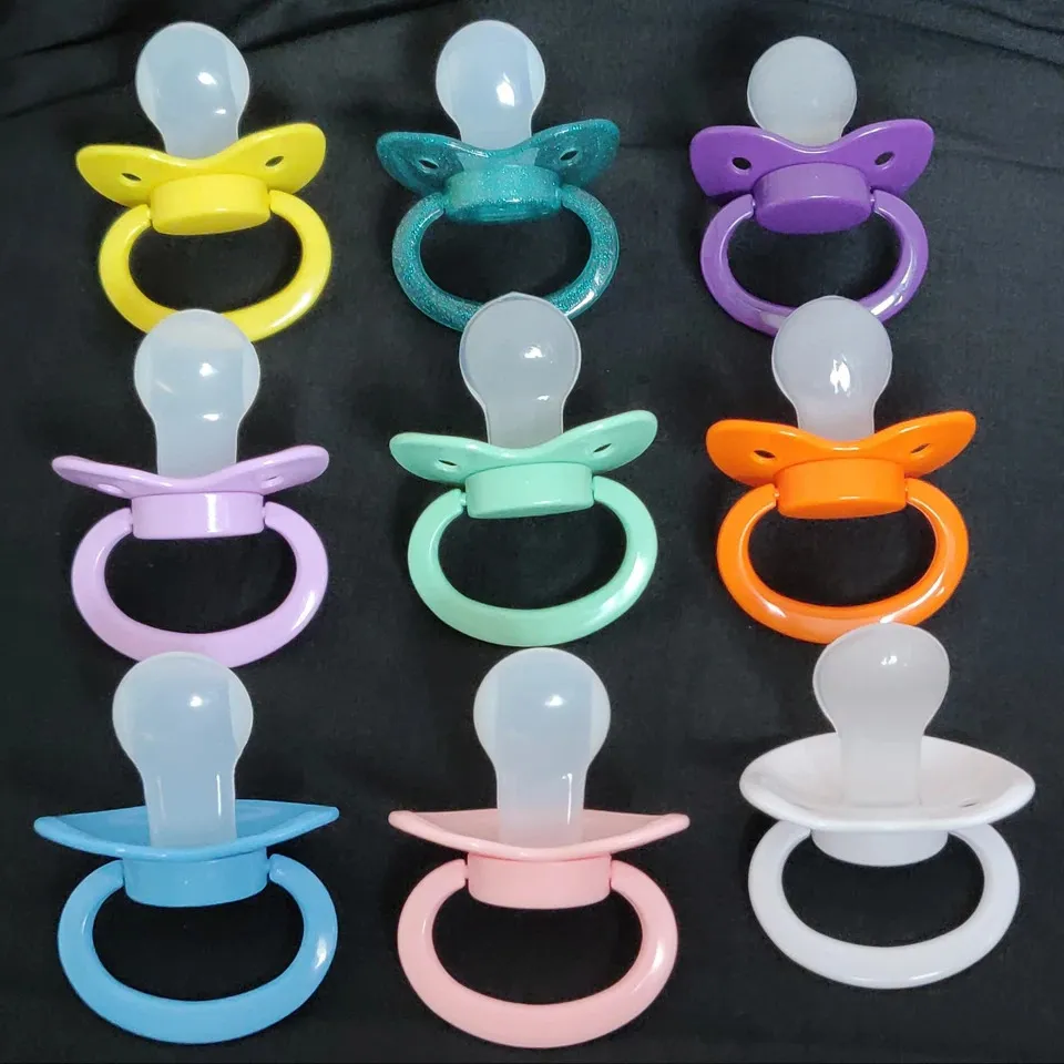 Adult Transparent Green Pacifier Large Size DDLG Adult Baby Pacifier Little Space Daddy s Girl