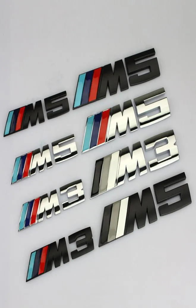 Adesivos de logotipo traseiro para BMW X6M X5 Carro BMW Série 3 Série 5 M3 M5M1 M Grille4860365