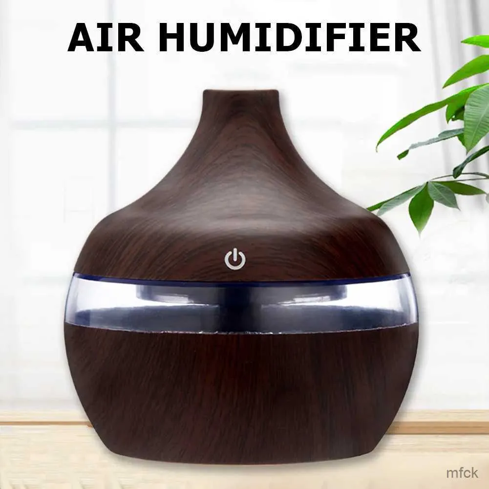 Luchtbevochtigers Elektrische etherische aroma-olieverspreider Houtnerf Kamerluchtbevochtiger
