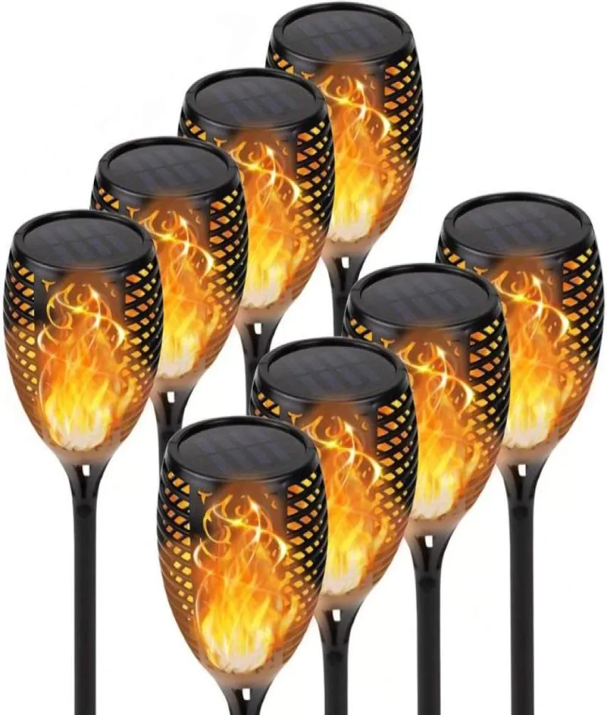 Cordes Lumière Solaire Extérieure 33LED Lampes De Torche Avec Danse Étanche Paysage Décoration Flamme Pour Voie De Jardin OnOff5624553