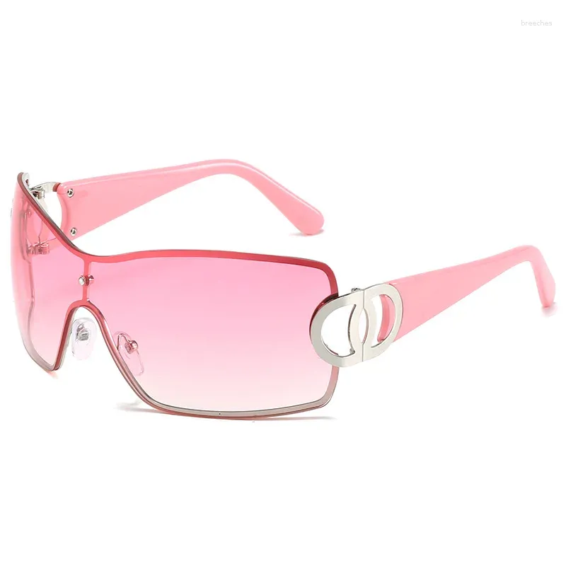 Lunettes de soleil Punk Sports Femmes Designer Y2K One Piece Lunettes de soleil Hommes Goggle Shades D Star Lunettes UV400