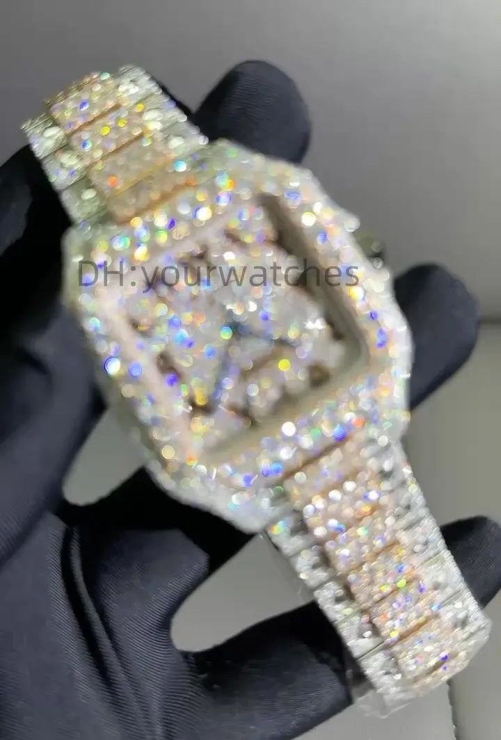 Luxury Mens Watch Move Watchs Menwatch Iced Out Watch Moisanite Watch Wristwatch Automatique Montre Designer Montre pour hommes Diamond Watch Montre de Luxe 102