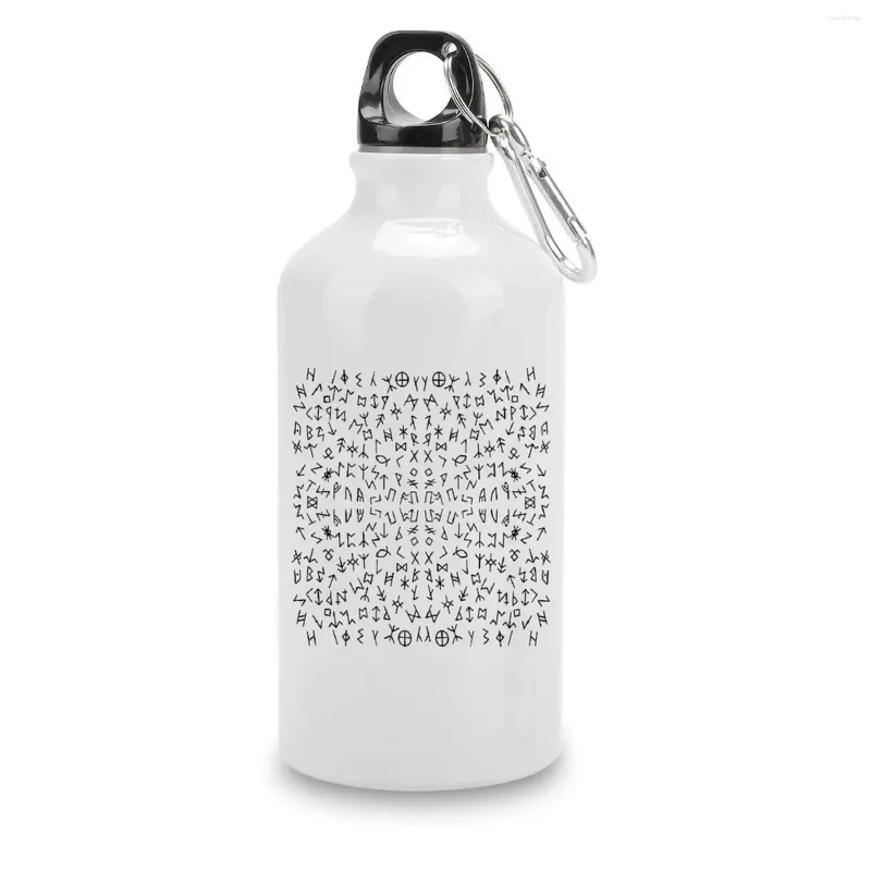 Water Bottles DIY Canteen God Of War Runes 16 Sport Bottle Aluminum Coffee Cups Vacuum Funny Novelty Kettle