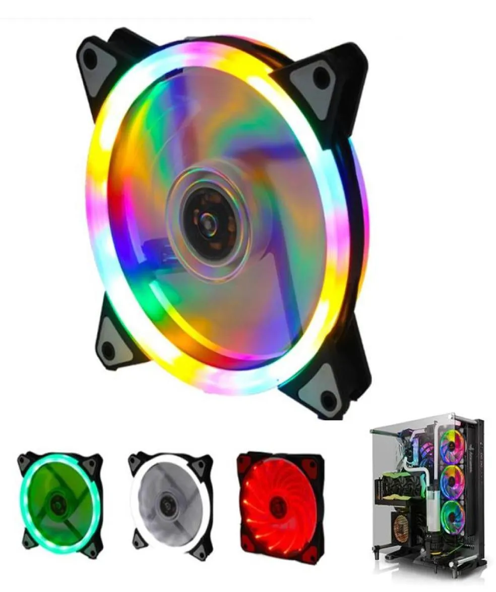 RGB Lighting Cooling Fan Computer Case Radiator High Performance Quiet 120mm DC 12V for 3pin 4pin Connector7381879