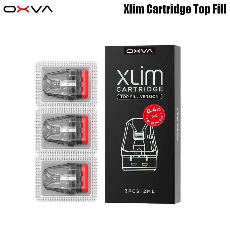 XLIM/XLIM SE/XLIM SQ/XLIM PRO 키트 3PCS/PACK 용 원래 OXVA XLIM V3 POD 카트리지 2ML 상단 필 버전 0.4/0.6/0.8/1.2OHM VAPE