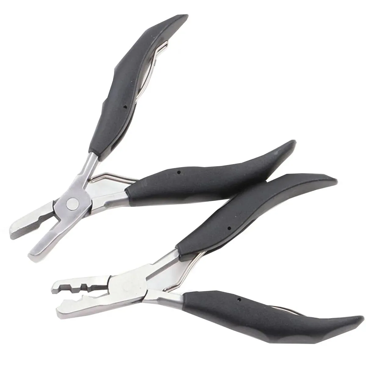 Tools 1PC Stainless Steel Hair Pliers MultiFunctional Keratin PreBonded Hair Pliers Black Handle Hair Extension Tool