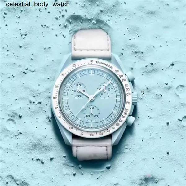 Produkty stalowe Moonswatch Chronograph Chronograph męs Women Watch Mission to Mercury nylon luksus Watch James Montre de Luxe Limited Edition Mast Hmmp