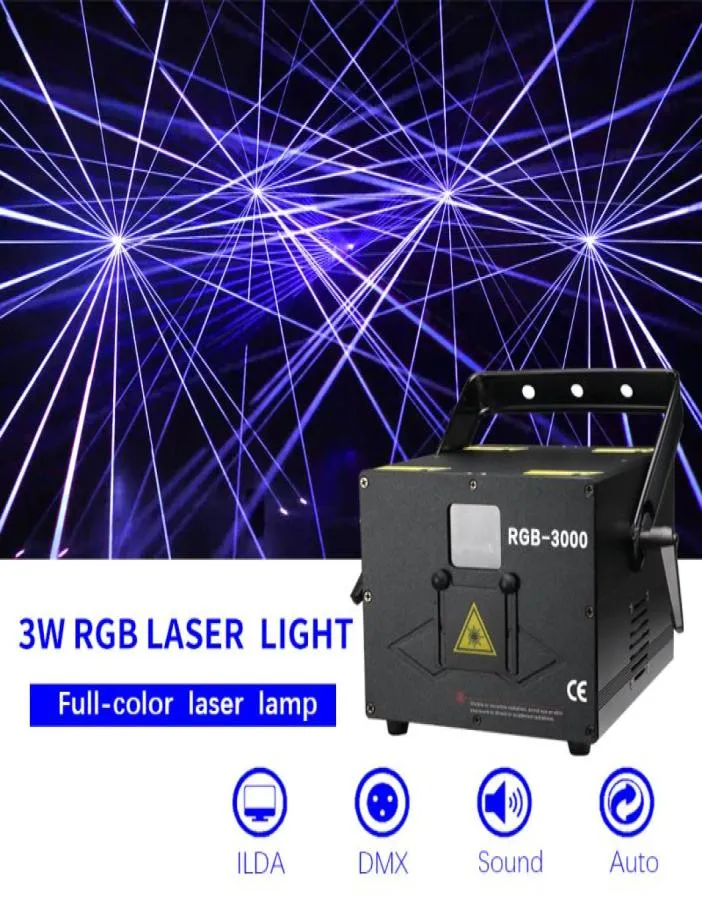 New RGB3W fullcolor animation scanning laser KTV performance home indoor voicecontrolled DJ atmosphere bar laser lighting9773068