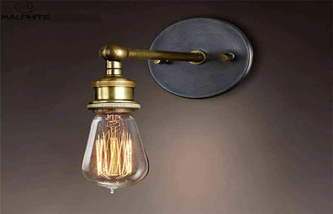 Americano retro arandela lâmpadas de parede vintage loft luzes e27 lâmpada banhado ferro retro industrial casa deco luminárias luminaria h1949420