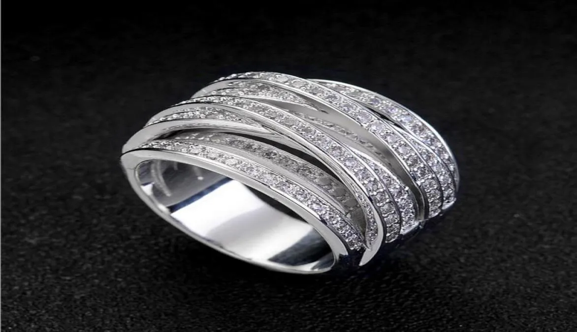 Victoria Wieck Lovers Jewelry Pave Set 140st 5a Zircon CZ Wedding Band Rings for Women White Gold Filled Female Ring3700641