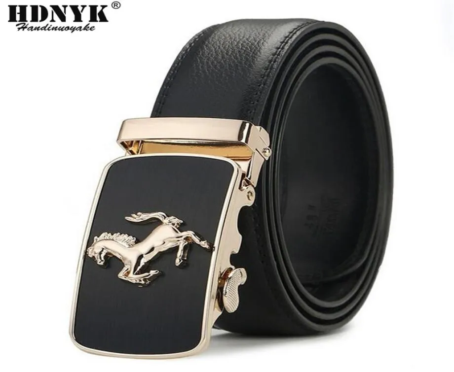 Vendi marca cavallo designer cintura con fibbia automatica uomo in vera pelle uomo di lusso in lega come regalo 2204029507192