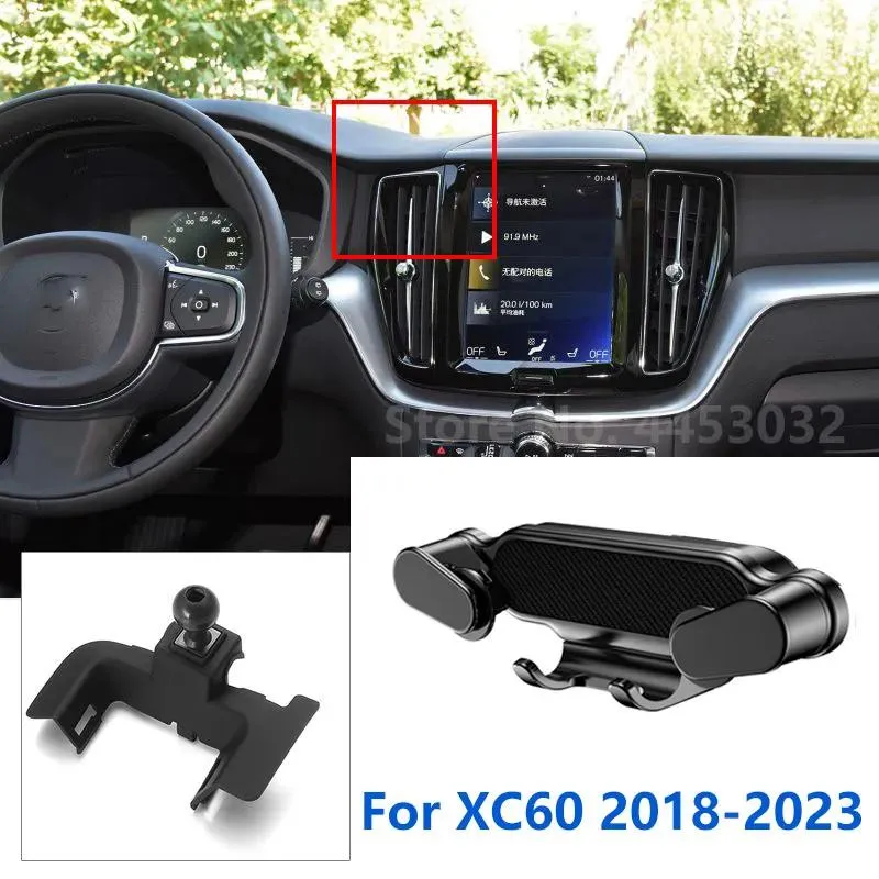 Holder Special för Volvo XC60 biltelefon Holder Gravity Mobile Stand GPS Support Air Vent Mount Accessories 20182023