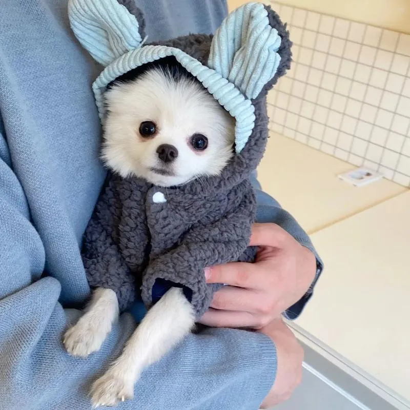 Vestuário para cães Pet Designer Roupas Moda Outono Inverno Plus Veludo Grosso Casaco de Algodão Quente Teddy Bichon Pomeranian Cachorrinho Gatinho Chihuahua