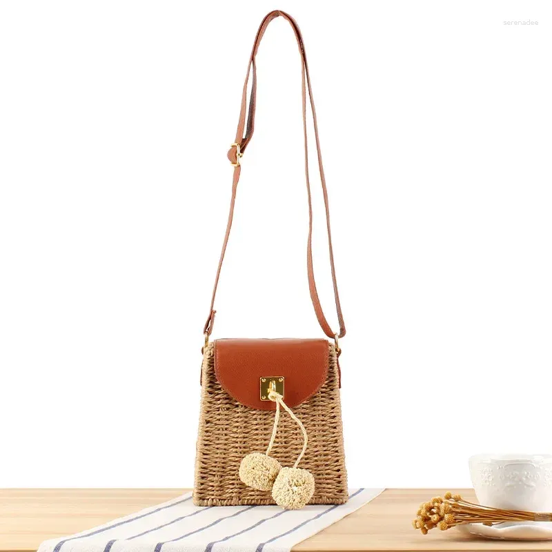 Evening Bags Vintage Paper Rope Ball Crossbody Woven Bag Beach Vacation Leisure Pography Simple And Versatile Women's