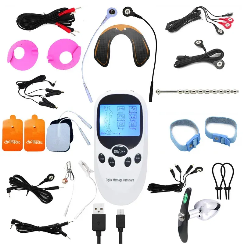 DIY Electro Stimulation Sex Toy Kit for Men Standard Size Complex Material  Medical Themed from Dhgate Anal Toys