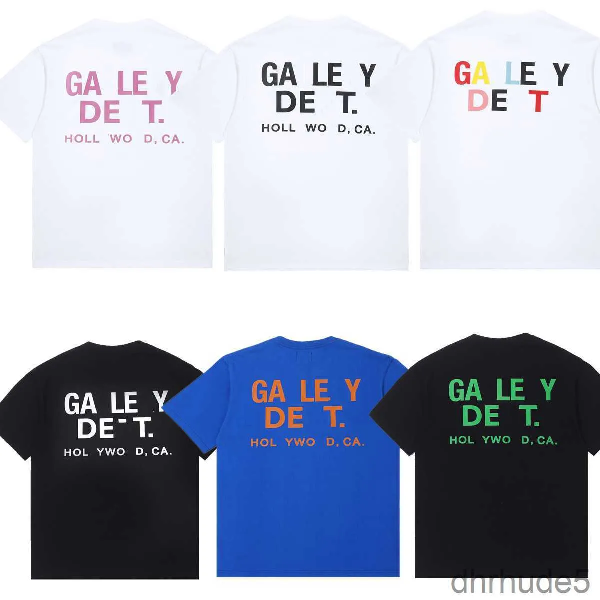 Herren-T-Shirts, Gallweiß, kurzärmlig, bunter Buchstabendruck, lässig, luxuriös, Designer, lockeres T-Shirt, Sommer-Paar-Kleidung, umgekehrte Buchstaben, Dept 53UH 3Q3L