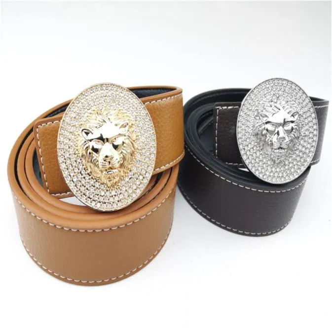 Ceinture de marque diamant avec ceinture à boucle de lion pour hommes et femmes ceintures de créateurs ceintures en cuir ceintures de taille de luxe de mode bonne qualité4542396