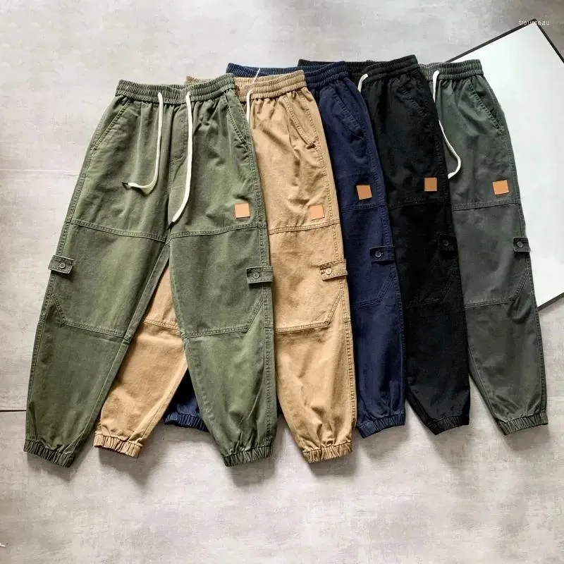 Pantalons pour hommes C Lettre Automne Cargo Casual et pantalons de survêtement pour femmes Circonférence Lâche Plus Taille Étudiant