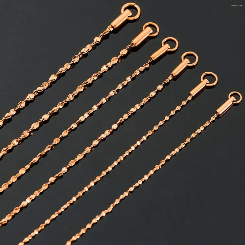 Chains Luxury Stars Chain Rose Gold Color Waterproof Stainless Steel Necklace Jewery For Women