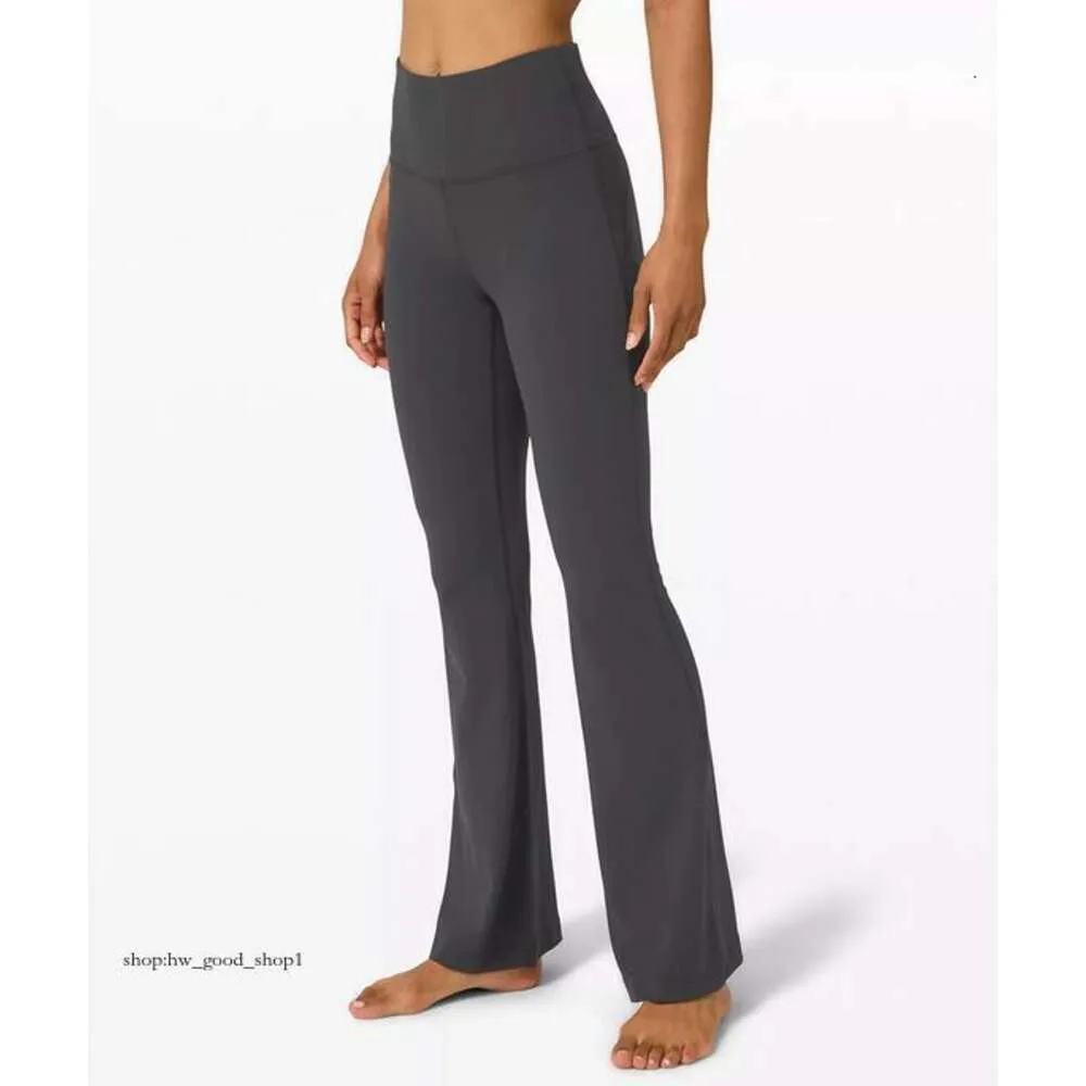 Lululemen Calças femininas de ioga femininas casuais esportivas leggings cintura alta levantamento de quadril elástico roupas de ioga pernas largas corrida dança treino 283 598