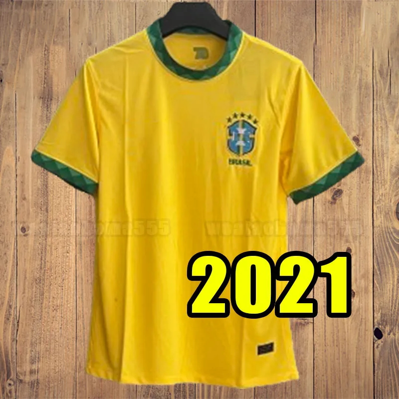 20-21 Brazil Home Shirt + Ronaldo 9 (Fan Style) - Soccer Shop