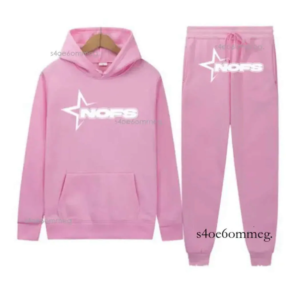 Bluza z kapturem mężczyzn i kobiet nofs z kapturem Y2K Hoodies HARAJUKU Wzór literowy wydrukowany pullover długie spodnie set sportowy punkowy rock 551