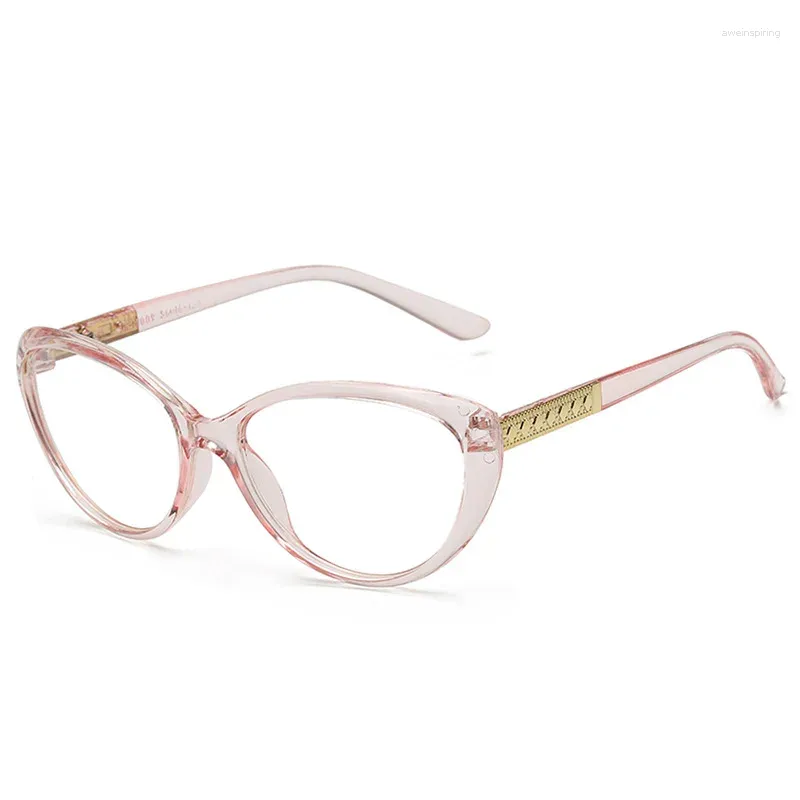 Lunettes de soleil Cadres Mode Rose Femmes Transparent Lunettes Cadre Anti Bleu Lumière Femmes Lunettes Cat Eye Optique