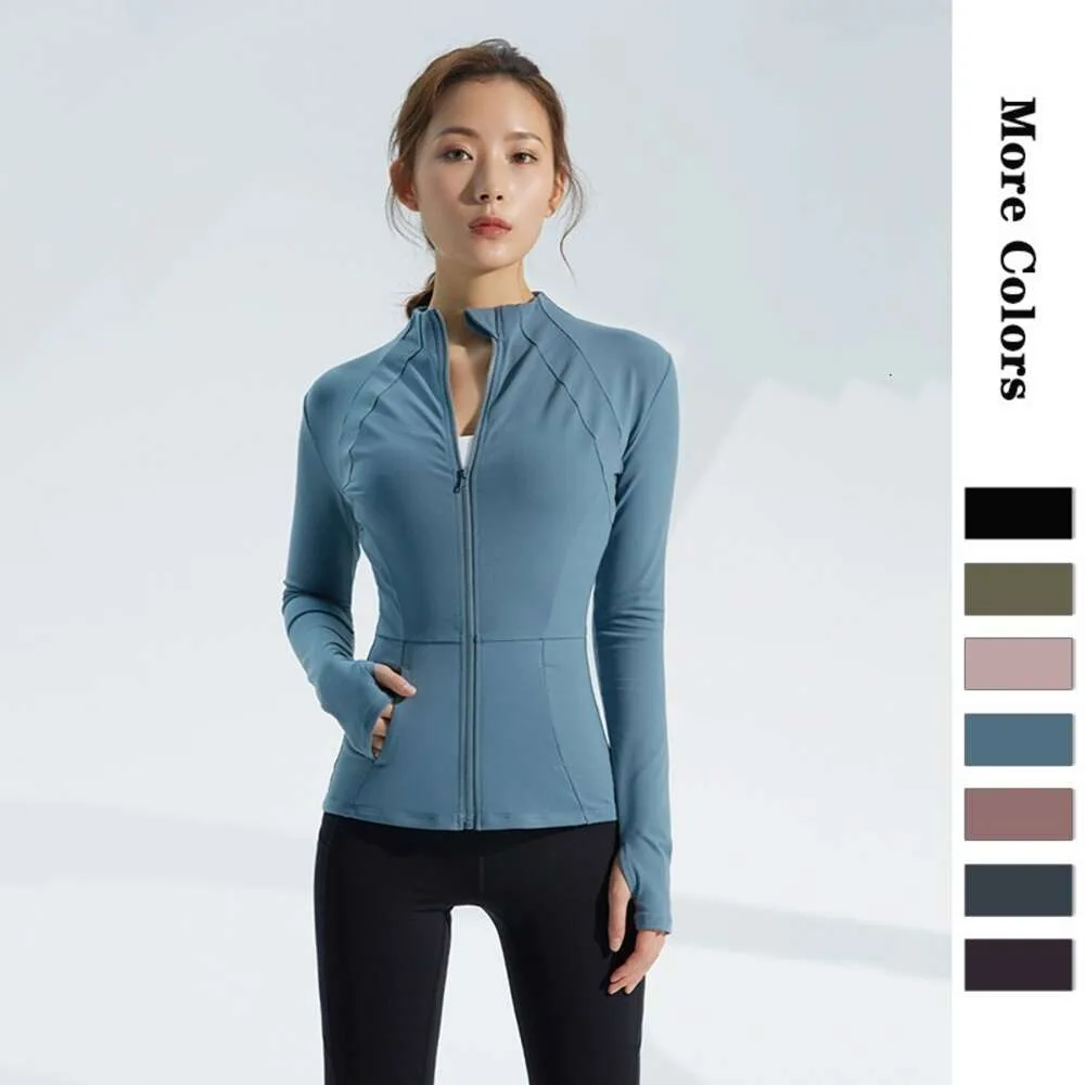 lululemenly Traje de Yoga para Mujer, Chaqueta Deportiva de Fitness, Cadena con Capucha Mate de Secado rápido, Chaqueta Informal de Manga Larga