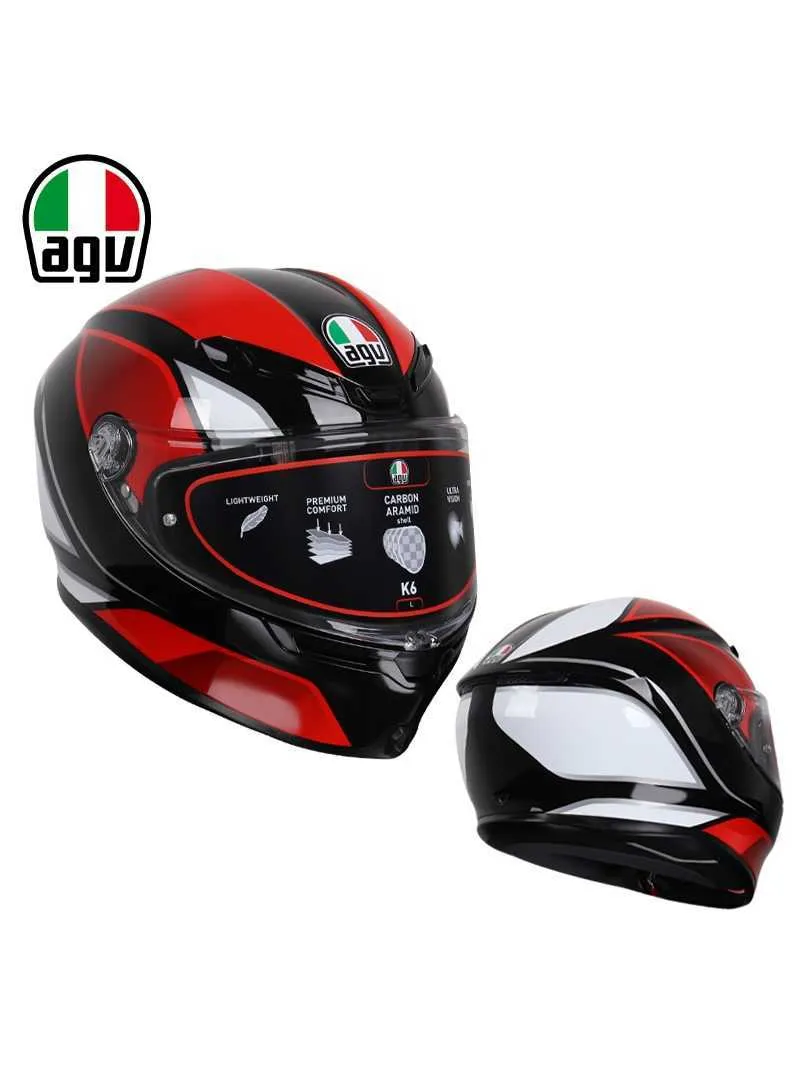 aqui motorcycle helmet AGV K6: Aramid & Carbon Fiber Helmets