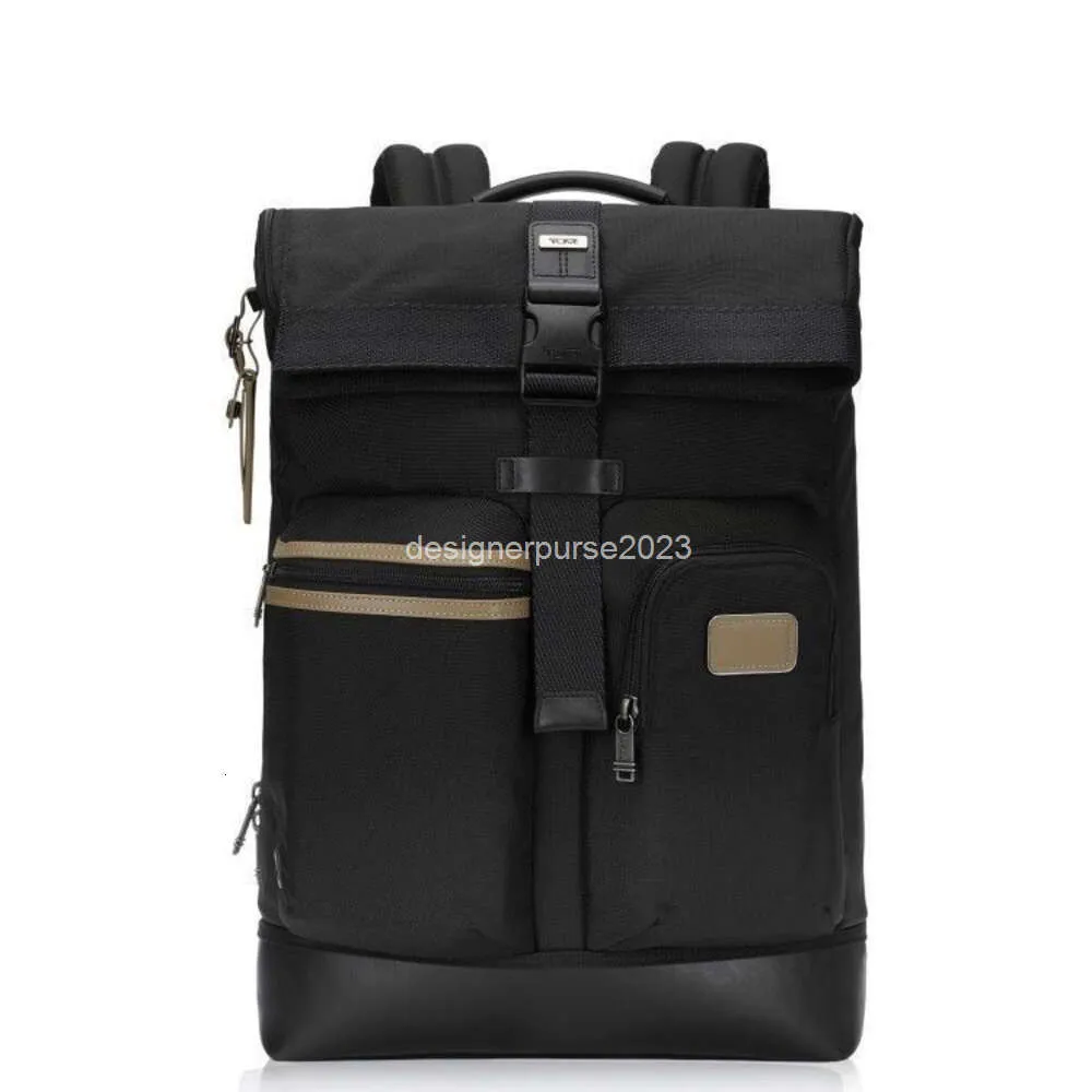 Mens Tumiis ryggsäck 2223388 Bookbag Designer Fremont Books Back Pack Luxury Handbags DFO Ballistic Nylon Series Casual Business Roll Top Computer Bags C4FP