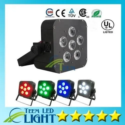 Свет DHL 6x8w LED Par Light Беспроводной 4in1 Аккумуляторный плоский светодиод Беспроводной DMX Светодиодный сценический светодиодный светильник с питанием от аккумулятора Club Lighting 2