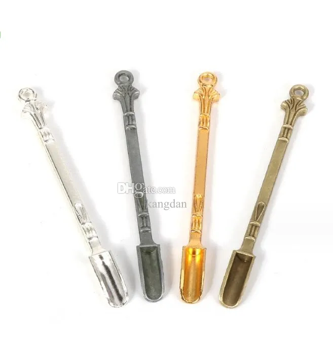 Gold Metal Mini Shovel Spoon Portable Tobacco Powder Scoop 3.23 × 0.28 in  82 × 7 mm from Dhgate Spoons