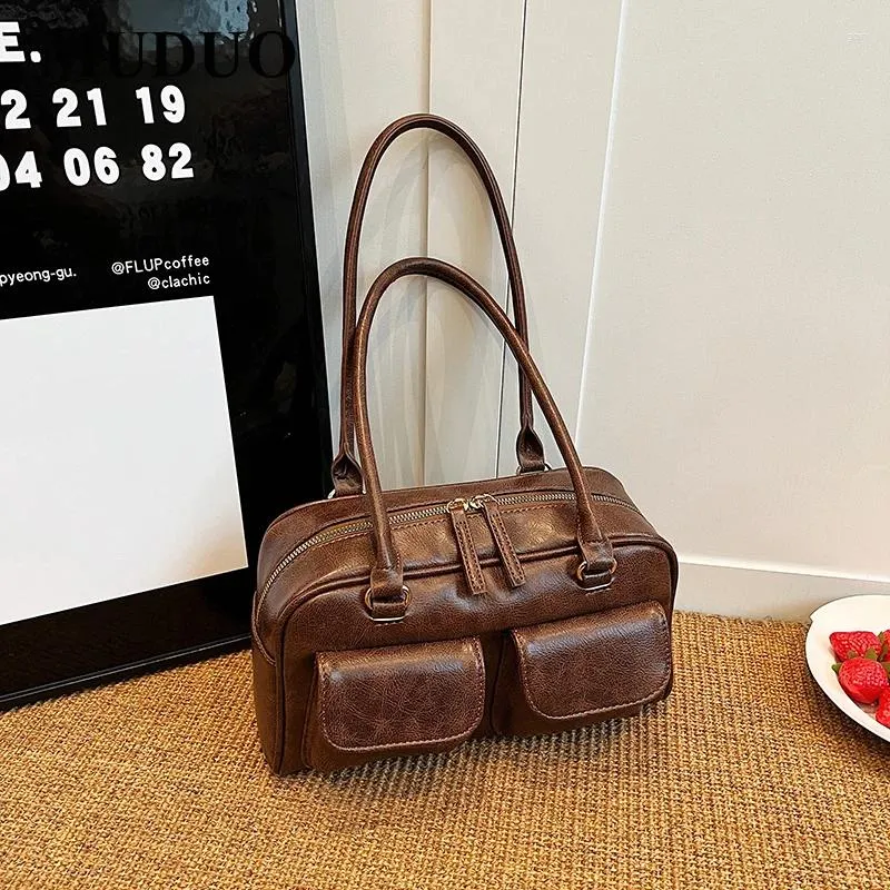 Вечерние сумки 2024 MUDUO для женщин, брендовая большая сумка, модные кошельки и сумки, дизайнерская повседневная сумка под подмышкой с двойным карманом для рук