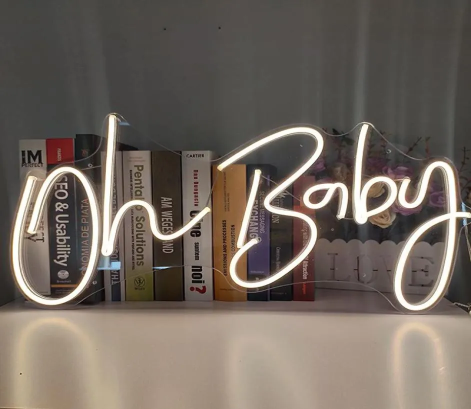 Overige verlichting Lampen Buizen Oh Baby Neonreclames Licht Aanpassen Letter Naam Voor Kamer Muur Flex Led Hangend Decor Bar Bruiloft Dedro4290136