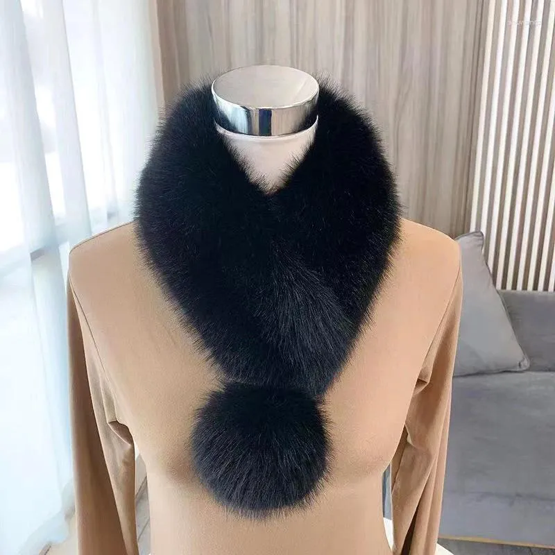 Scarves Korea Fashion Fall Winter Women Lady Faux Fur Plush Scarf Grass Collar Neck Warmer Outdoor Thickened Breathable Gift