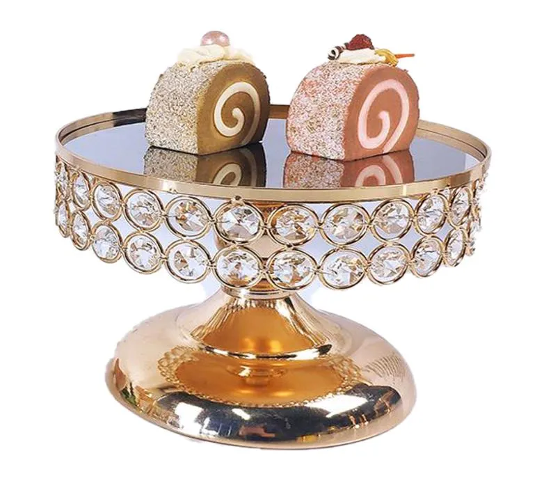 Goud Antiek Metaal Ronde Taartstandaard Set Bruiloft Verjaardagsfeest Dessert Cupcake Voetstuk Displayplaat Woondecoratie Overige bakvormen8850049