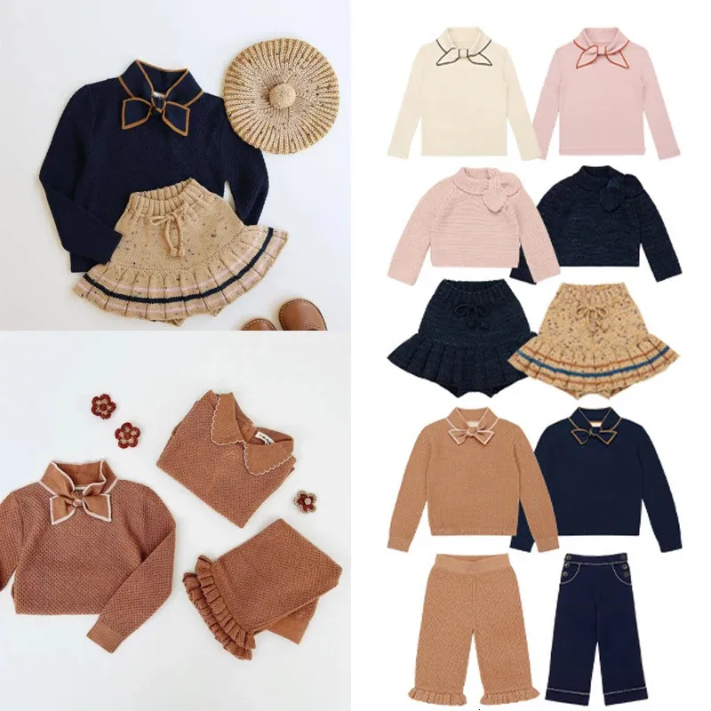 Chandails pour enfants M P marque hiver filles Kint pulls en tricot de haute qualité bébé enfant vêtements d'extérieur en coton hauts 240103