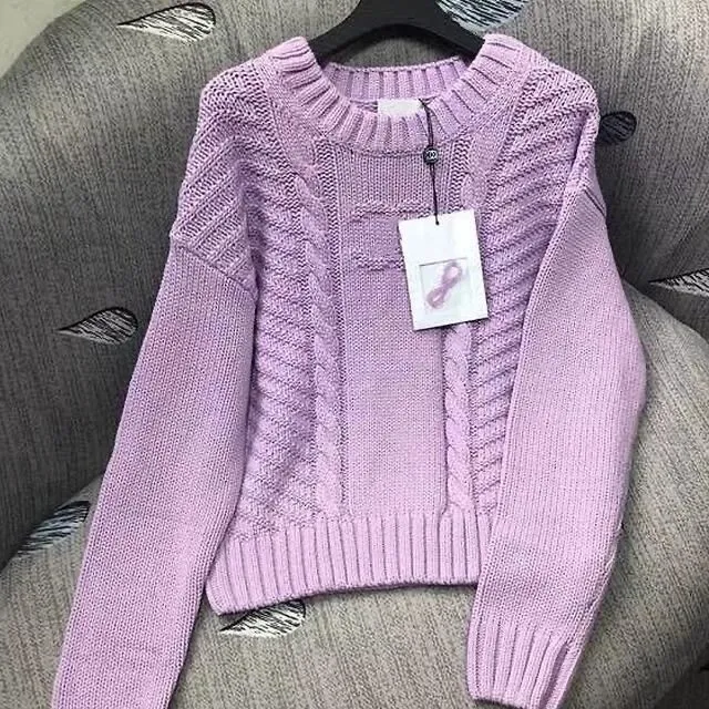 suéter mulheres designer suéteres inverno novo acolchoado malha camisola pulôver malhas moda bordado letras de manga comprida malha top tamanho regular