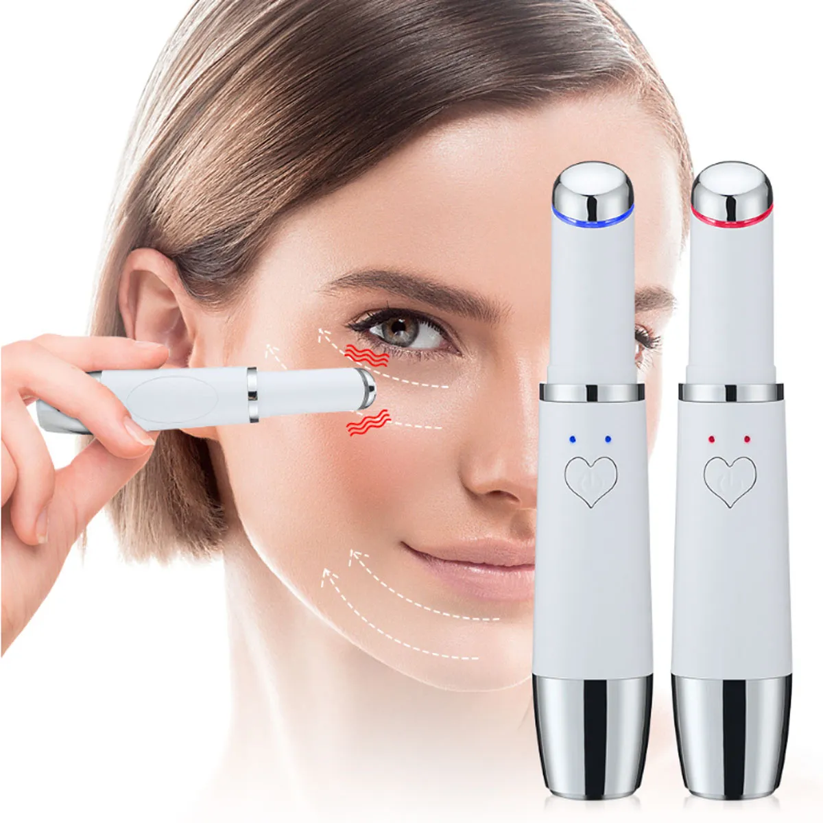 Eye Beauty Instrument Eye Massage Pen USB Laddningsbar Bli av med Dark Circles Eye Lines Eye Cream Import Beauty Instrument