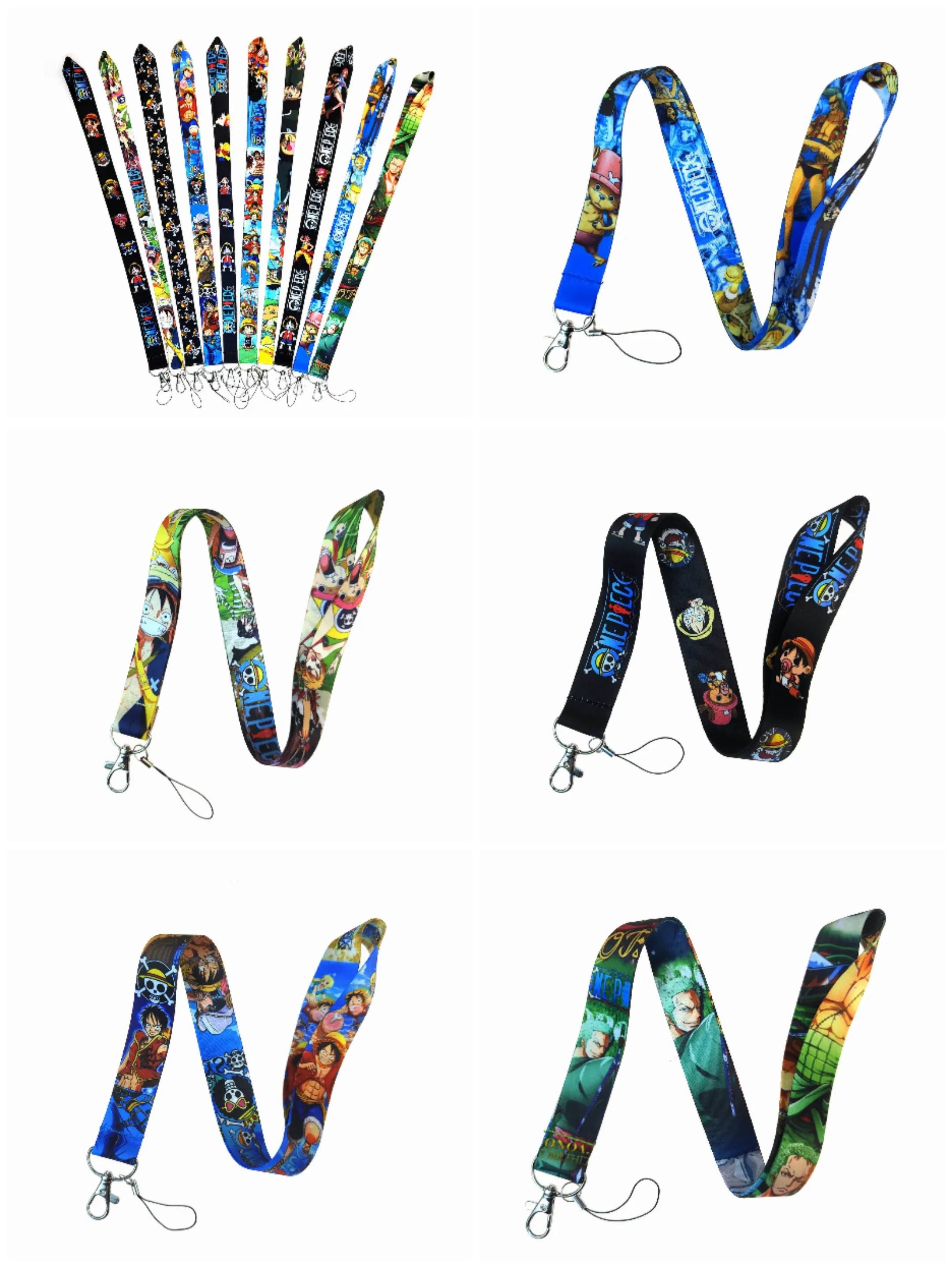 Free Shipping Lot 10pcs/lot ONE PIECE Mobile Phone Lanyard Key Chain Straps Charms Wholesale