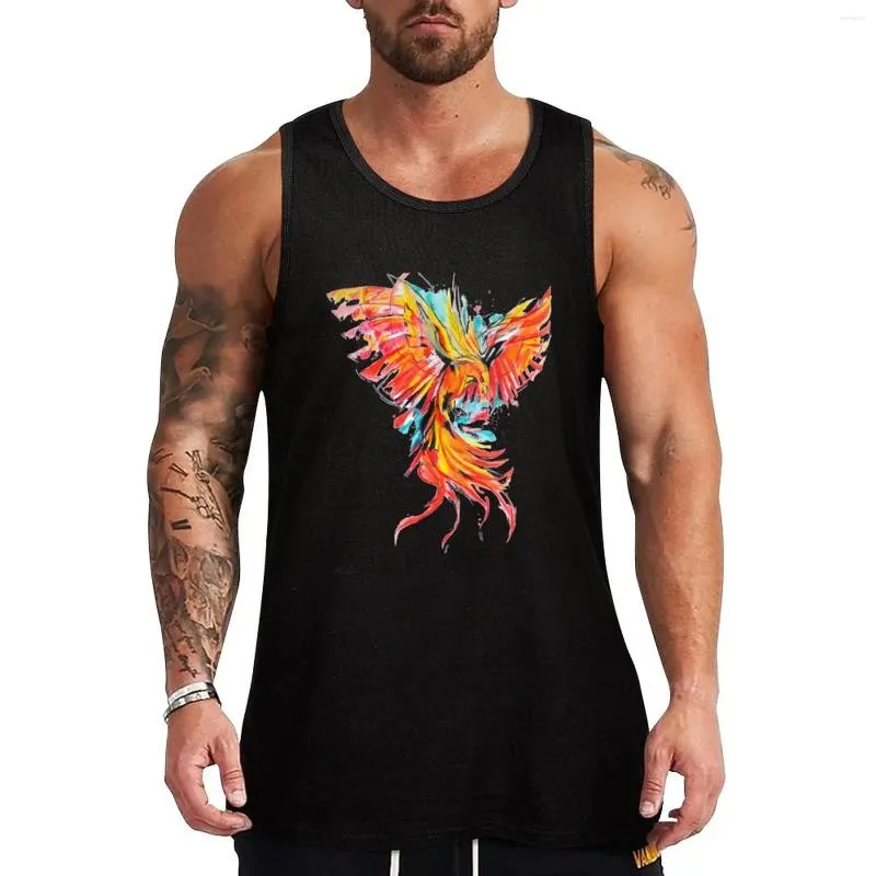 Men's Tank Tops Phoenix Top Bodybuilding Clothing Man Sexy Clothes Men Anime Gym