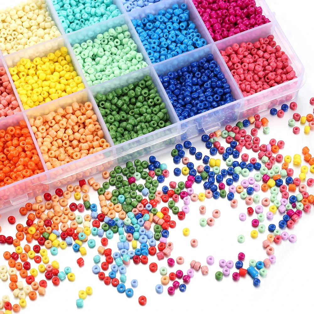 1Set 23mm Mixed Colors Charm Czech Glass Seed Beads Loose Spacer Beads for DIY Necklace Earrings Rings Jewelry Making Supplies 240102