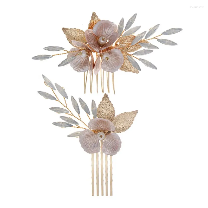 Hair Clips Comb Rhinestone Flower Clip Rhinestones Wedding Accessories For Brides Crystal