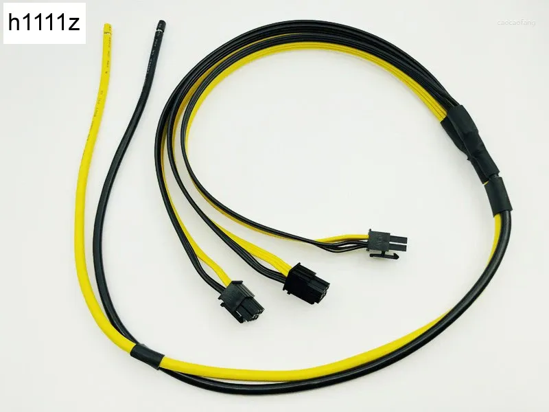 Bilgisayar Kabloları 90cm Güç Kaynağı Kablosu 1 ila 3 6pin Adaptör GPU Video Kartı Tel 12AWG BTC ETH ANTMINER MINER MADING İÇİN 18AWG